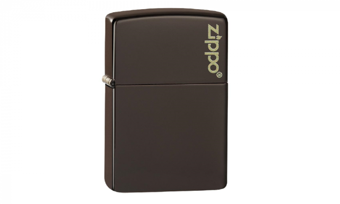 Zippo Brown Matte Logo